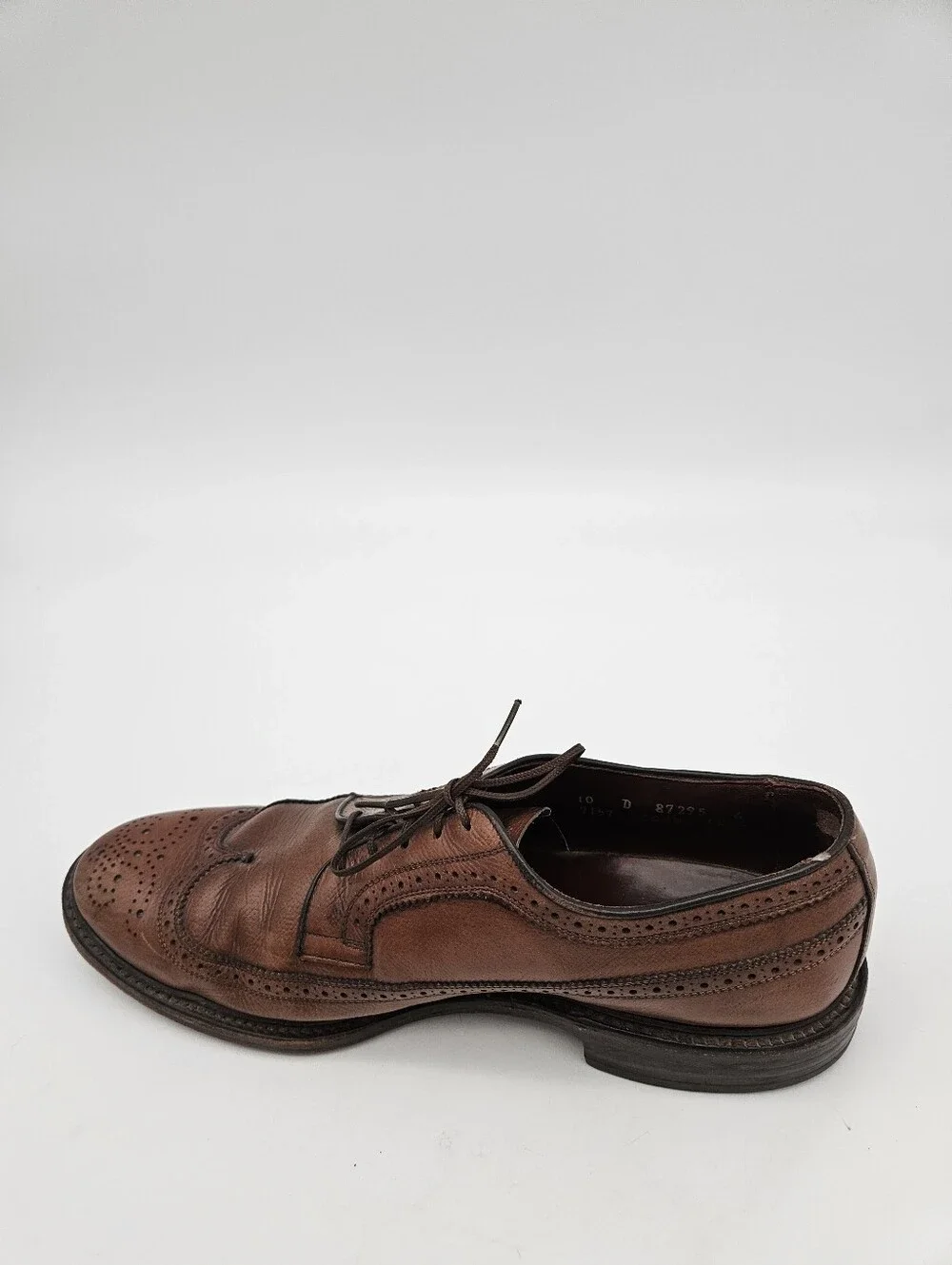Allen Edmonds MacNeil 9157 Brown Shell Leather Wingtip Derby Shoes Size 10D